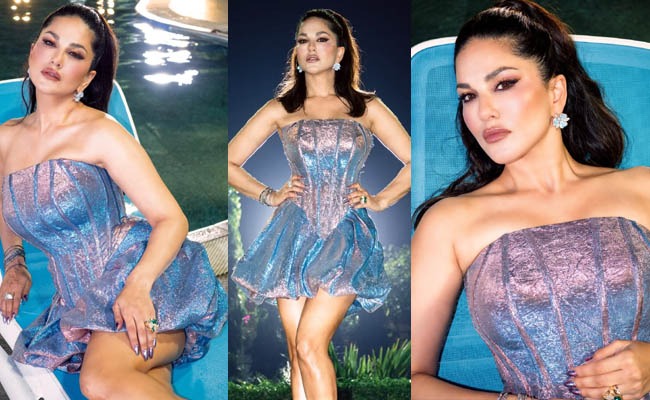 Seductive Star Stuns in Daring Short Gown